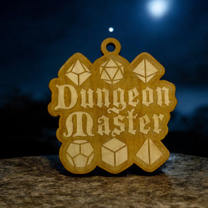 Ornament - Dungeon Master - Raw Wood 3x3in