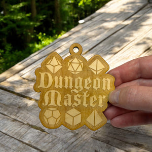 Ornament - Dungeon Master - Raw Wood 3x3in