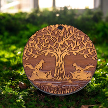 Load image into Gallery viewer, Two Squirrels and Tree of Life - Cedar Ornament