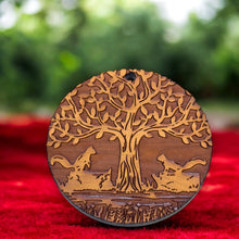 Load image into Gallery viewer, Two Squirrels and Tree of Life - Cedar Ornament