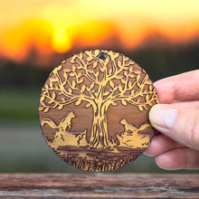 Load image into Gallery viewer, Two Squirrels and Tree of Life - Cedar Ornament