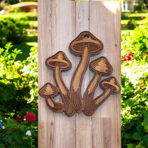 Mushroom Set - Cedar Ornament