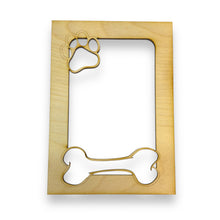 Load image into Gallery viewer, Dog Bone and Paw 5X7 Photo Frame Insert - Baltic Birch