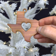 Load image into Gallery viewer, Texas with Heart - Cedar Ornament