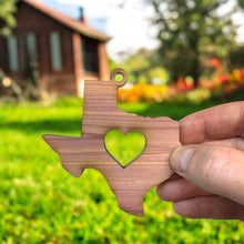 Load image into Gallery viewer, Texas with Heart - Cedar Ornament