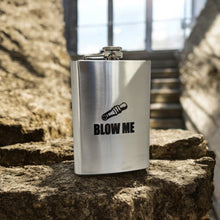 Load image into Gallery viewer, 8oz Blow Me Duck caller Stainless Steel Flask