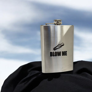 8oz Blow Me Duck caller Stainless Steel Flask