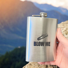 Load image into Gallery viewer, 8oz Blow Me Duck caller Stainless Steel Flask