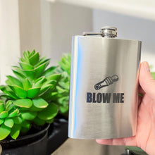 Load image into Gallery viewer, 8oz Blow Me Duck caller Stainless Steel Flask