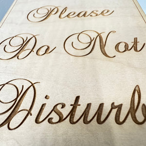 Please Do Not Disturb Massage In Progress Door sign - Wood