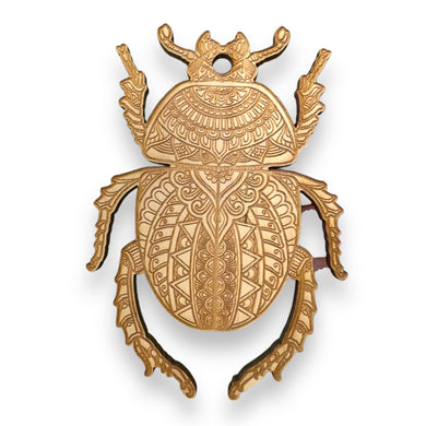 Ornament - Beetle - Raw Wood