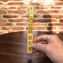 Load image into Gallery viewer, Bookmark - MOM Giraffe - Birch wood