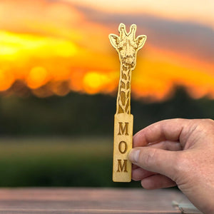 Bookmark - MOM Giraffe - Birch wood