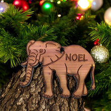 Load image into Gallery viewer, Elephant Noel - Cedar Ornament