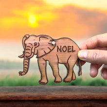 Load image into Gallery viewer, Elephant Noel - Cedar Ornament