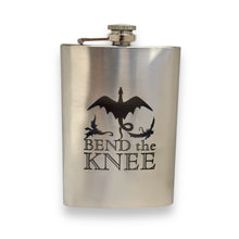 Load image into Gallery viewer, 8oz Bend the Knee Stainless Steel Flask