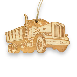 Dump Truck - Raw wood Ornament