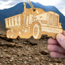 Load image into Gallery viewer, Dump Truck - Raw wood Ornament