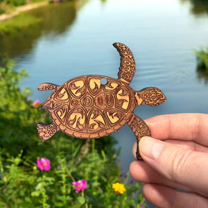 Sea Turtle - Cedar Ornament