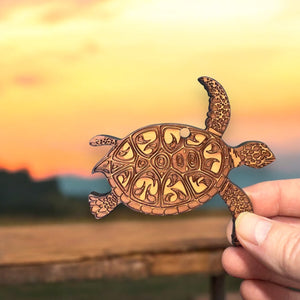 Sea Turtle - Cedar Ornament