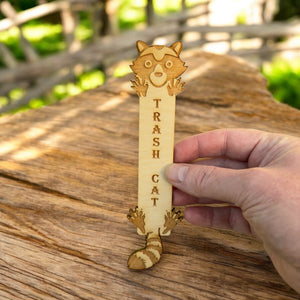 Bookmark - Trash Cat - Birch Wood