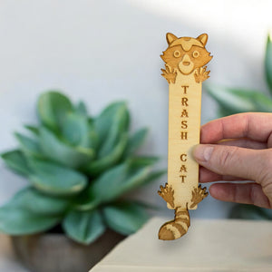 Bookmark - Trash Cat - Birch Wood