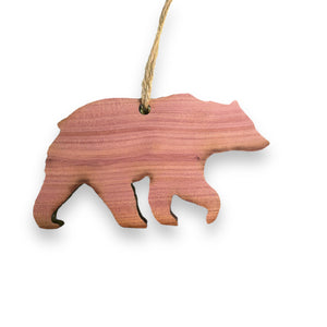 CEDAR Bear Silhouette - Cedar Ornament