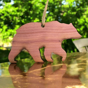 CEDAR Bear Silhouette - Cedar Ornament