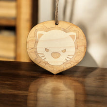 Load image into Gallery viewer, Ornament - Cute Lion - Raw Wood 3x2in