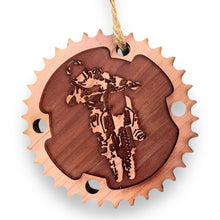 Load image into Gallery viewer, Dirtbike and Chainring - Cedar Ornament