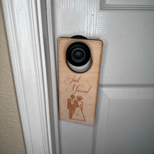 Load image into Gallery viewer, Door Hanger - Just Married 9x4in Raw Wood