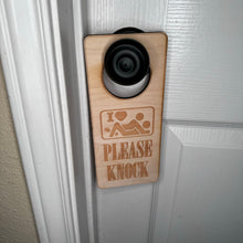 Load image into Gallery viewer, Door Hanger - I Love Sex - Please Knock 9x4in Raw Wood