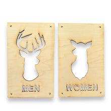 Load image into Gallery viewer, Men and Women Deer Restroom Signs 6x10 (Both Signs)