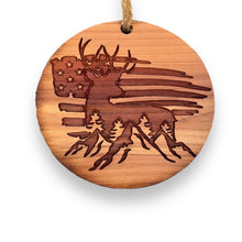 Load image into Gallery viewer, American Deer Flag - Cedar Ornament