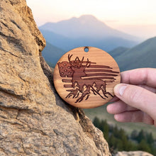 Load image into Gallery viewer, American Deer Flag - Cedar Ornament