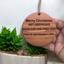 Load image into Gallery viewer, Dr Kevorkian - Cedar Ornament