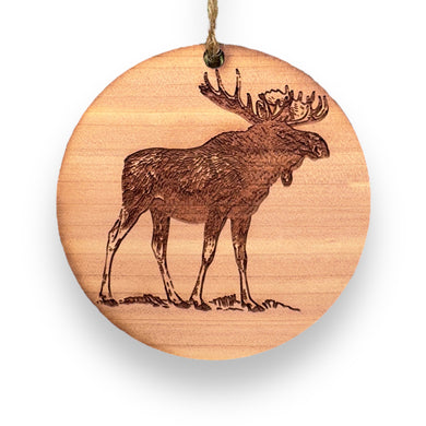 Moose - Cedar Ornament