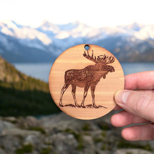 Moose - Cedar Ornament