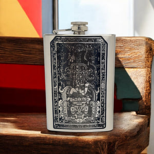 8oz Mayan Astronaut Stainless Steel Flask