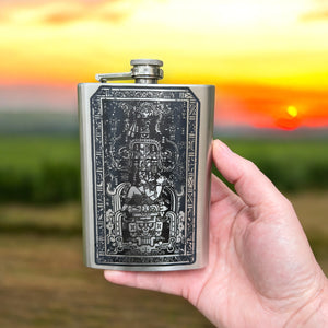 8oz Mayan Astronaut Stainless Steel Flask