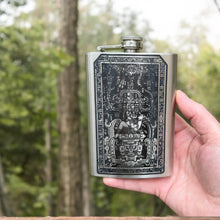 Load image into Gallery viewer, 8oz Mayan Astronaut Stainless Steel Flask