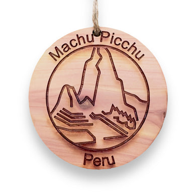 Machu Picchu Peru - Cedar Ornament