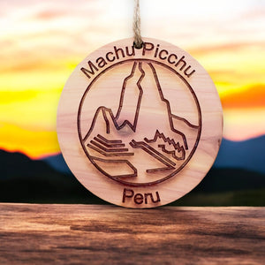 Machu Picchu Peru - Cedar Ornament