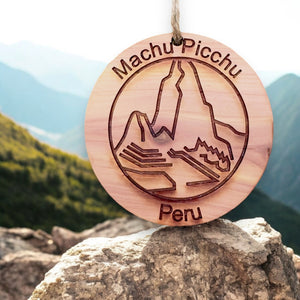 Machu Picchu Peru - Cedar Ornament