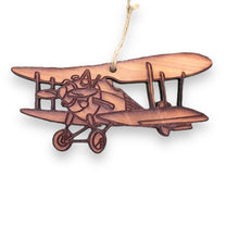 Load image into Gallery viewer, Bi Plane - Cedar Ornament