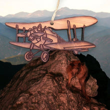 Load image into Gallery viewer, Bi Plane - Cedar Ornament