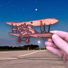 Load image into Gallery viewer, Bi Plane - Cedar Ornament