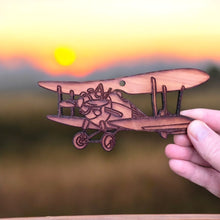 Load image into Gallery viewer, Bi Plane - Cedar Ornament