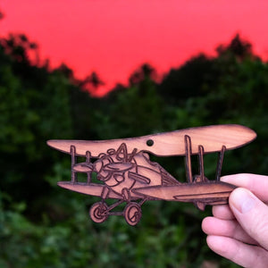 Bi Plane - Cedar Ornament