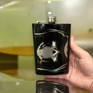 8oz BLACK Grim Reaper Flask